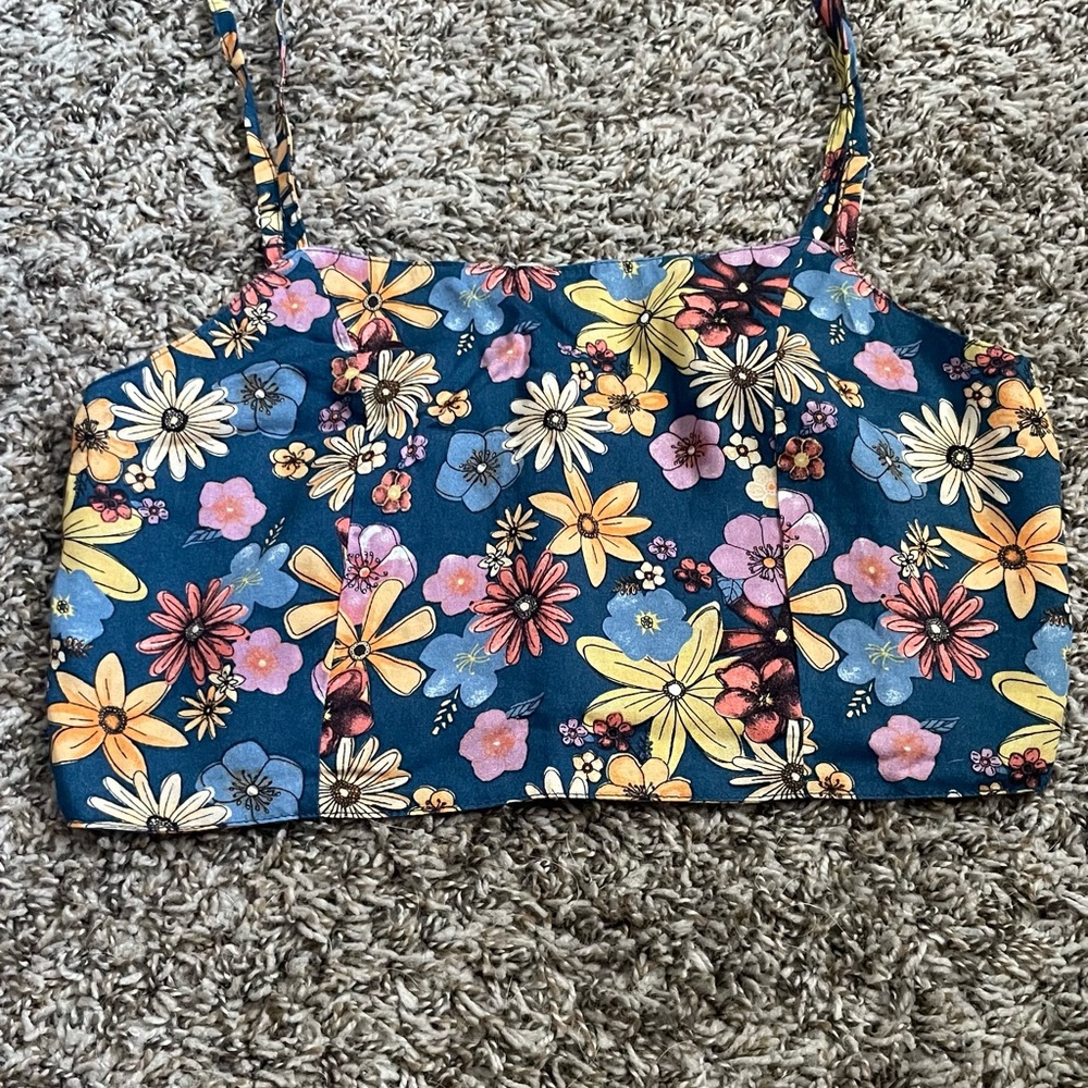 Floral Multicolor Women's Crop Top